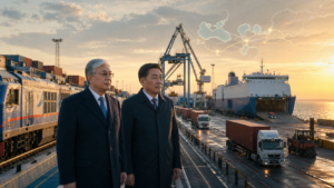 Hub multimodal du port de Kuryk sur la Caspienne