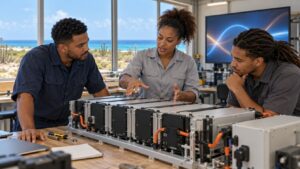Aruba : stockage électrique, logiciel et maîtrise locale